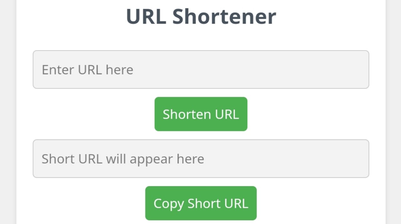 URL shortener website